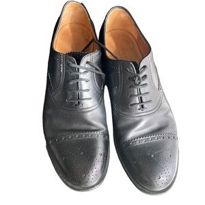 Gucci men black leather Oxford shoes 9.5